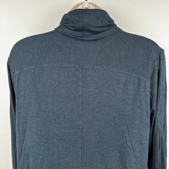 prAna Women's Foundation Turtleneck Lightweight Long Sleeve Teal Large Outdoor - Picture 4 of 8